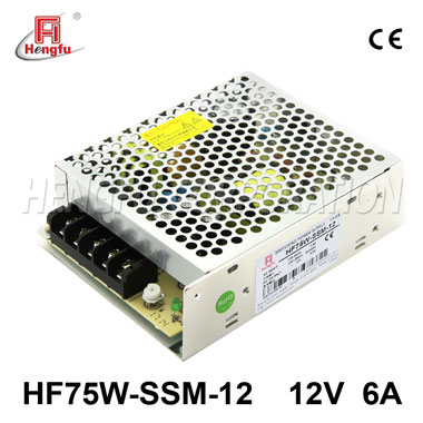 衡孚电源HF75W-SSM-12宽电网直流DC12V6A单路输出小薄型开关电源