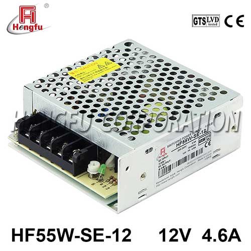 衡孚电源HF55W-SE-12直流DC12V4.6A单路输出经济型开关电源可定制