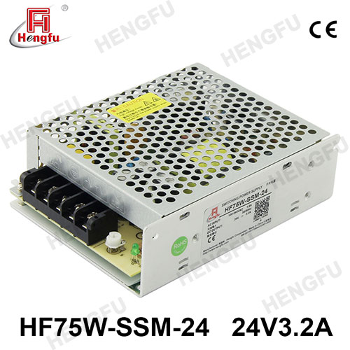 衡孚电源HF75W-SSM-24宽电网直流DC24V3.2A单路输出小薄开关电源